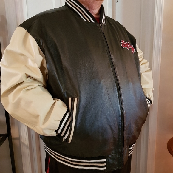 BIG DADDY Two Tone Leather Jacket - Picture 3 of 13